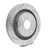 C&L Super Sport Cross-Drilled and Slotted Brake Rotor and Pad Kit; Rear