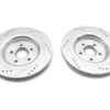 C&L Super Sport Cross-Drilled and Slotted Brake Rotor and Pad Kit; Rear