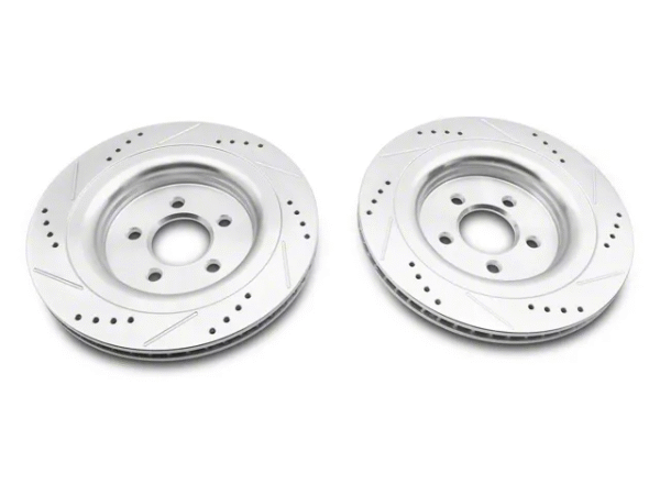C&L Super Sport Cross-Drilled and Slotted Brake Rotor and Pad Kit; Rear