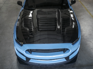 2015-2017 Mustang Carbon Fiber A88 Heat Extractor Hood - EXCLUSIVE
