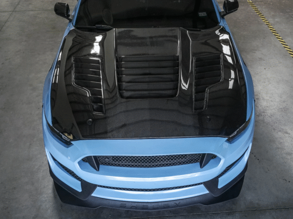 2015-2017 Mustang Carbon Fiber A88 Heat Extractor Hood - EXCLUSIVE