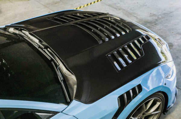 2015-2017 Mustang Carbon Fiber A88 Heat Extractor Hood - EXCLUSIVE