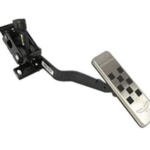 GM Pedal Cover Package in Stainless Steel and Black with Crossed Flags Logo and Corvette Script for Automatic Transmission