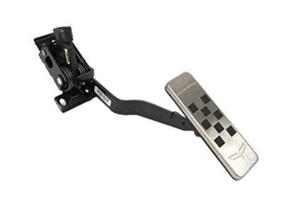 GM Pedal Cover Package in Stainless Steel and Black with Crossed Flags Logo and Corvette Script for Automatic Transmission